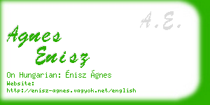 agnes enisz business card