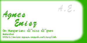 agnes enisz business card